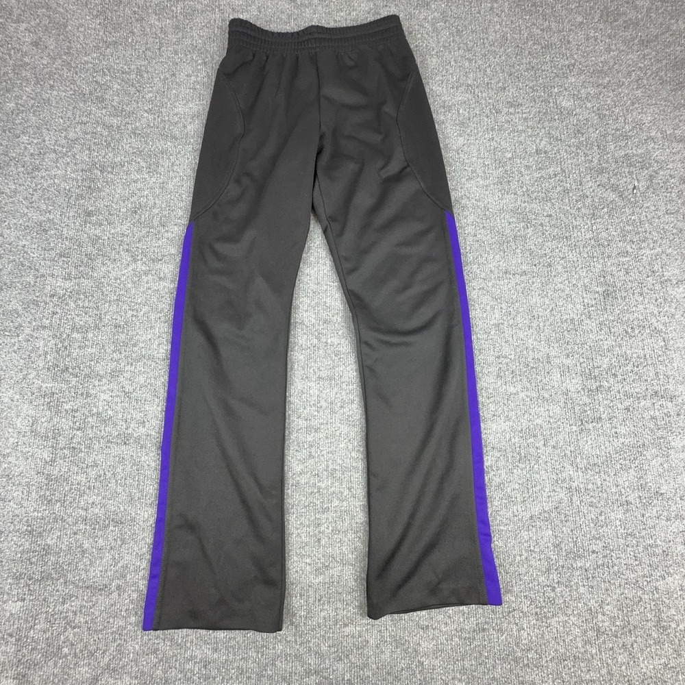Varsity Pants Mens Small Black Knit‎ Track Elastic Waist Side Stripe Athletic